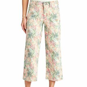 Sam Edelman women's size 10 water color tie dye wide leg stretchy CHELSEA jeans